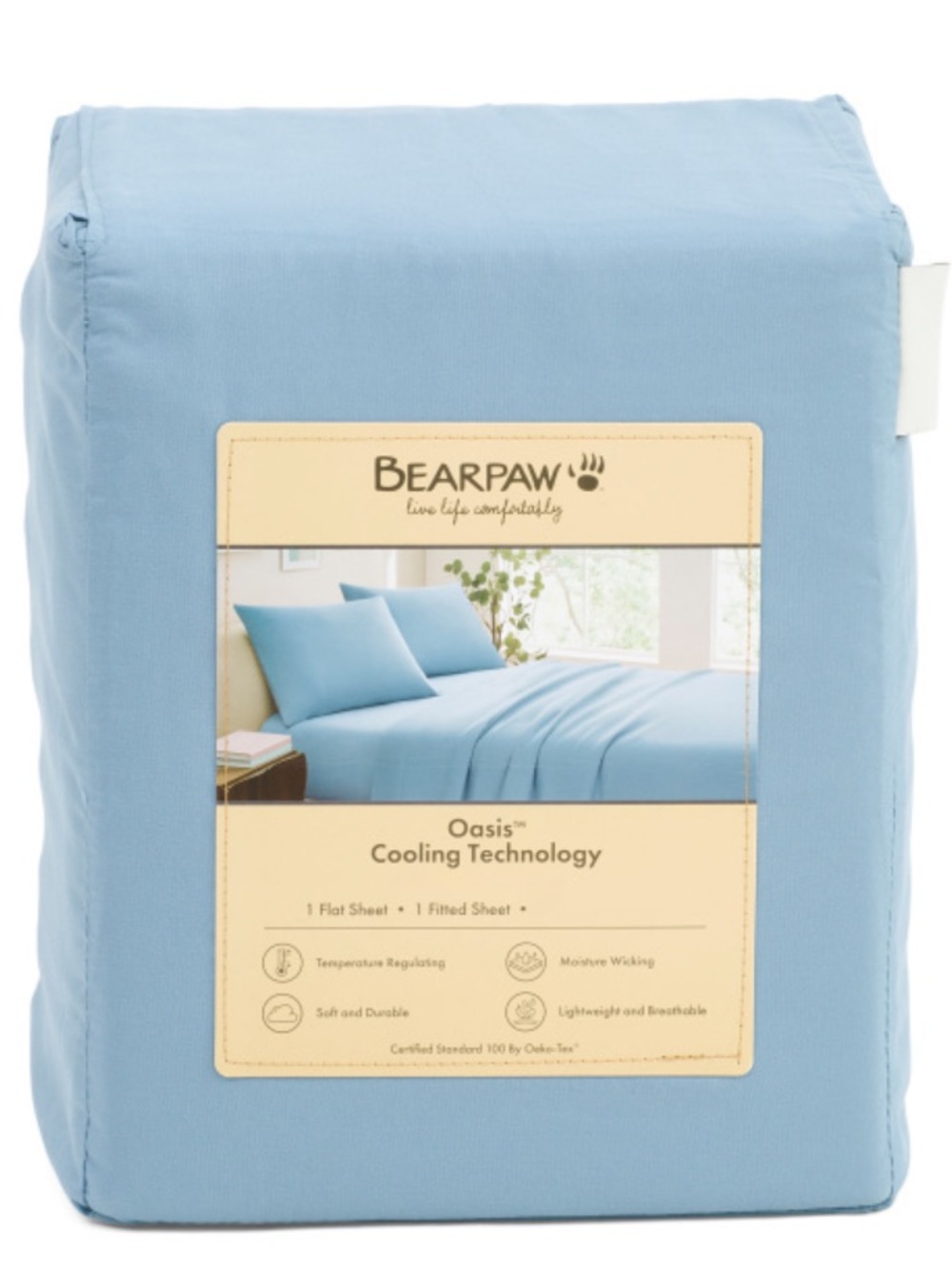 BearPaw Light Blue Oasis Cooling Sheet Set